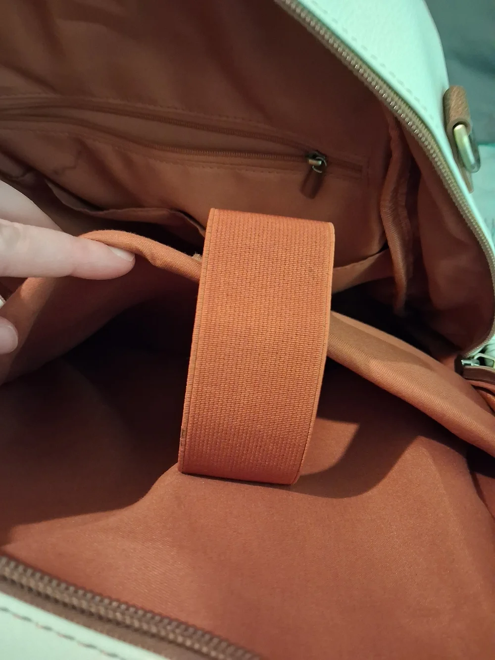 Cream & Brown Backpack Purse